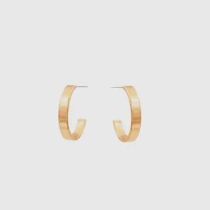 Elegant Mini Flat Gold Hoop Earrings